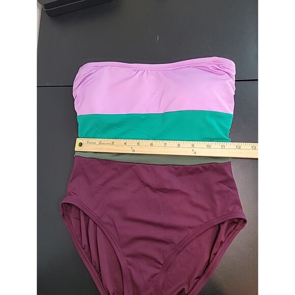 Kate Spade Colorblock One-Piece Swimsuit Raisin Small NWOT - Picture 5 of 10